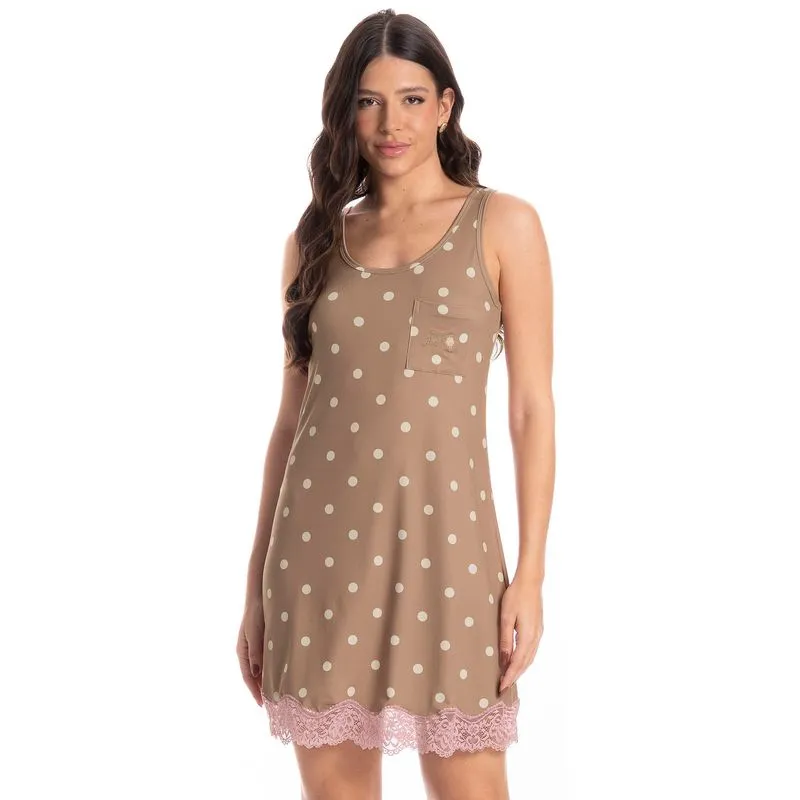Camisão Feminino Regata Carla Bege/M