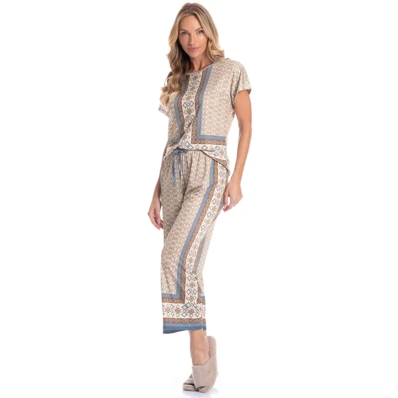 Pijama Feminino Capri Jaque Azul-2/G