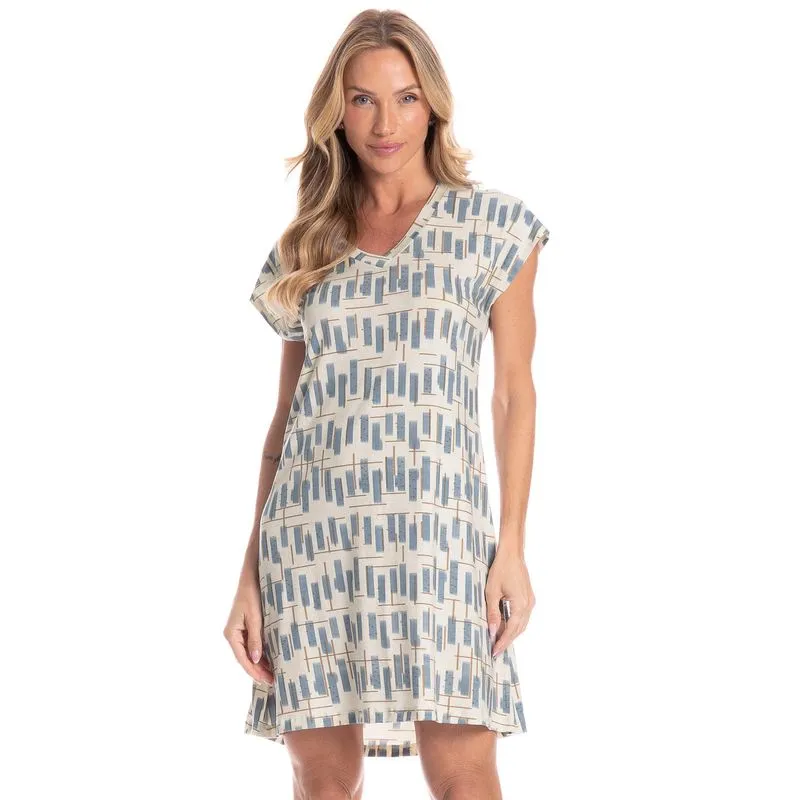 Camisão Feminino Analu Azul-2/M
