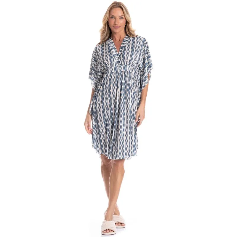 Kaftan Feminino Médio Brisa Azul Marinho/G