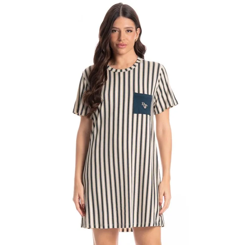 Camisão Feminino Leila Azul Marinho/GG