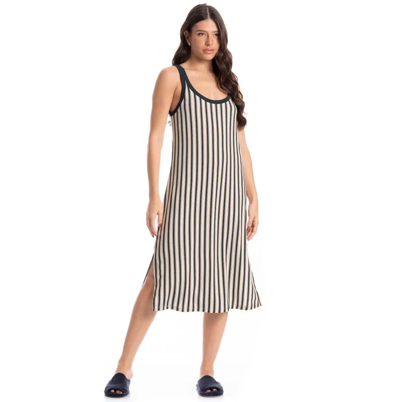 Vestido Midi Regata Leila Azul Marinho/P