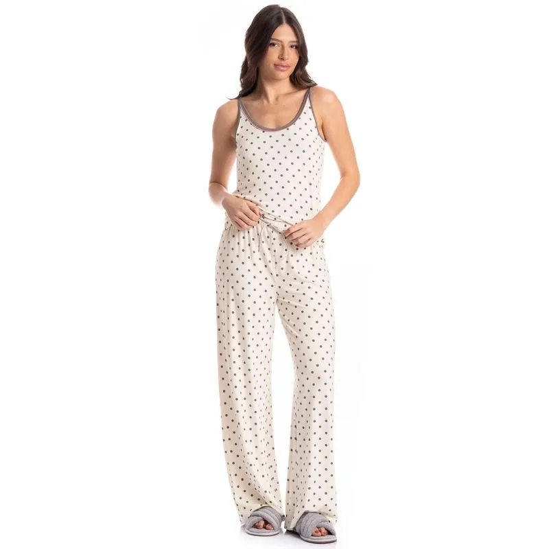 Pijama Feminino Longo Pati Cinza/G