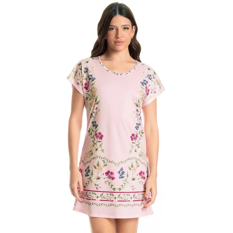 Camisão Feminino Flor Rosa-3/GG