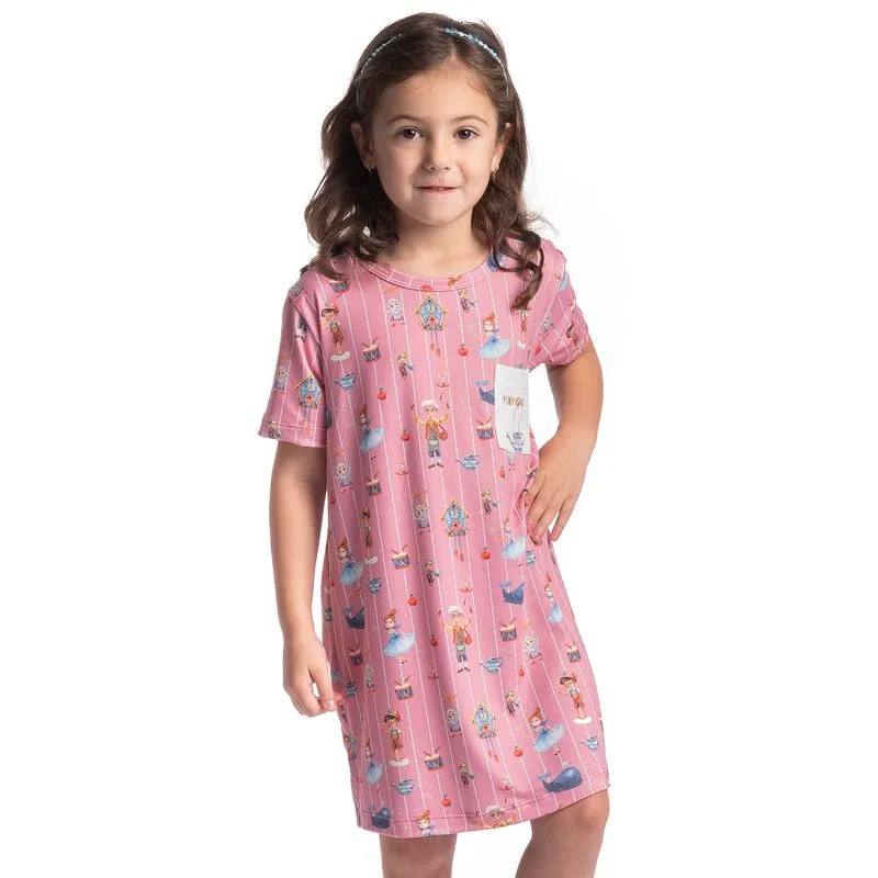 Camisão Infantil Feminino Fada Rosa-2/04