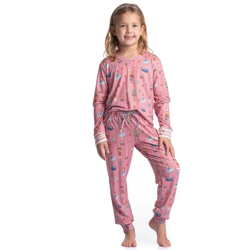 Pijama Infantil Feminino Longo Fada Rosa-2/06