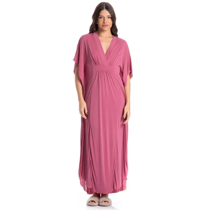 Kaftan Feminino Longo Eva Rosa-2/M