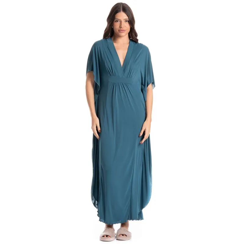 Kaftan Feminino Longo Eva Azul-2/G