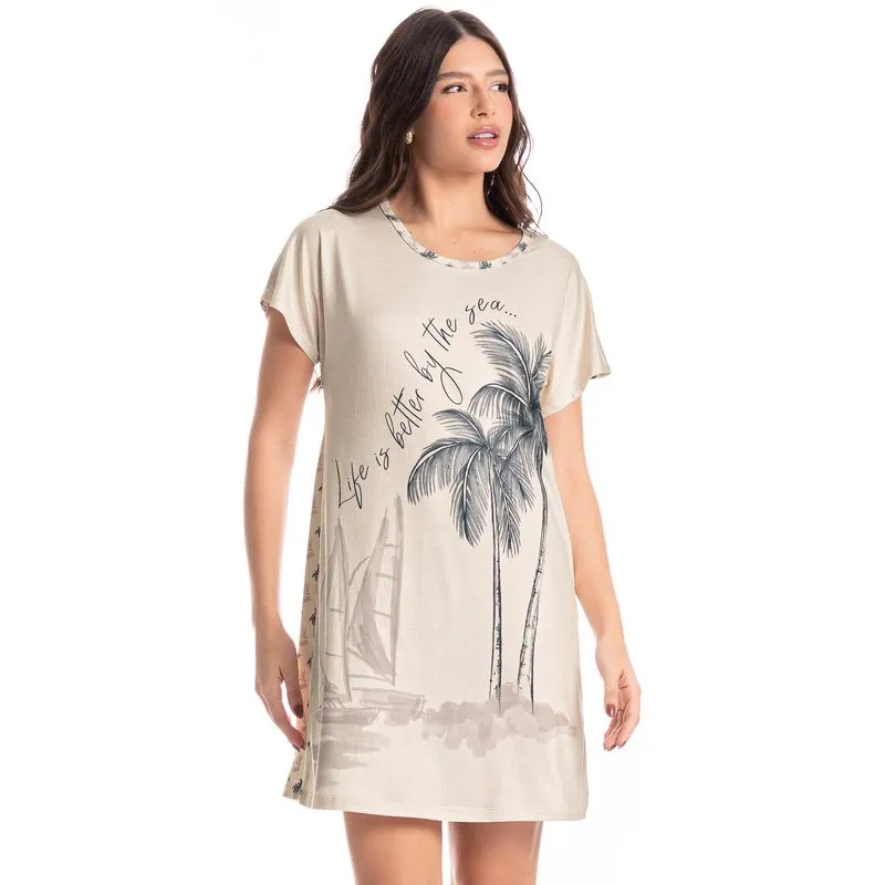 Camisão Feminino Wave Branco/G