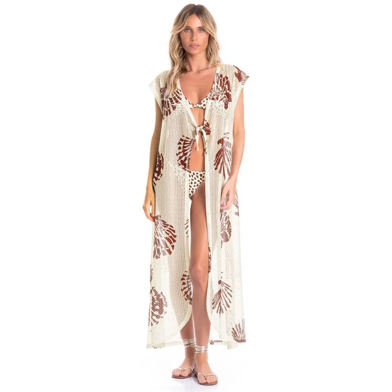 Kaftan Conchas Marrom/G