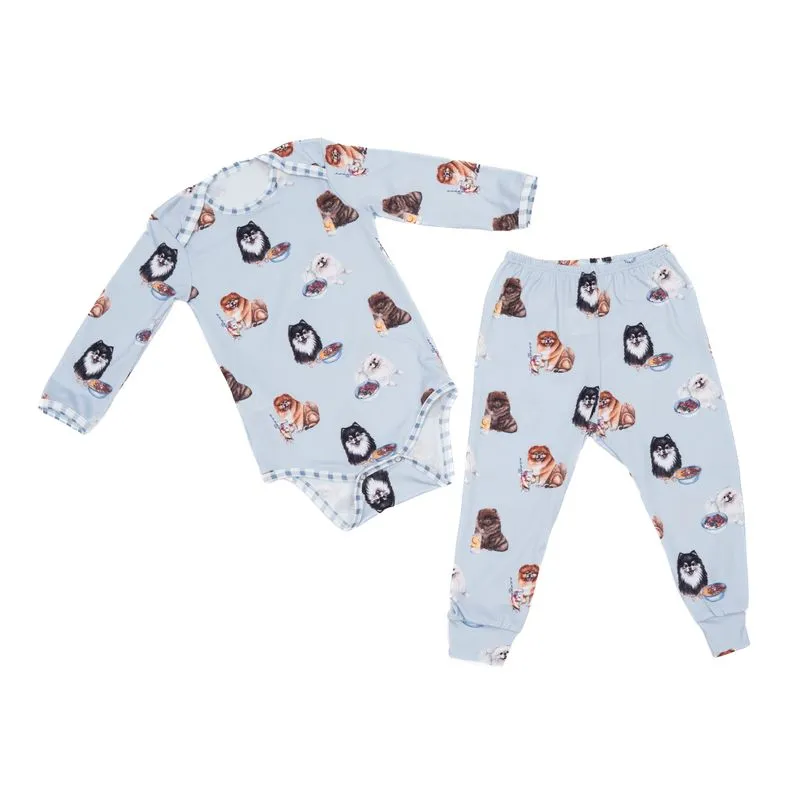 Conjunto Baby Fresh Moka Azul-2/XG