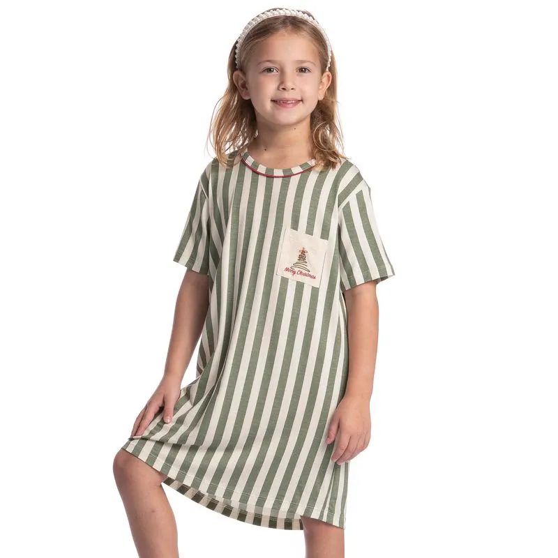 Camisão Infantil Feminino Holiday Verde/08