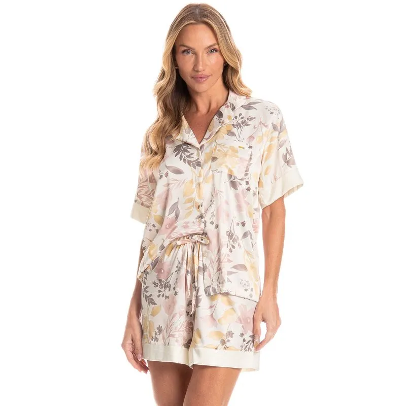 Pijama Americano Feminino Curto Stela Amarelo/G