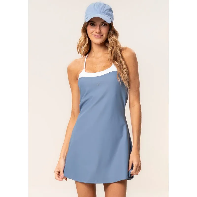 Vestido Com Shorts Cruzado Dash Vivame Azul/PP