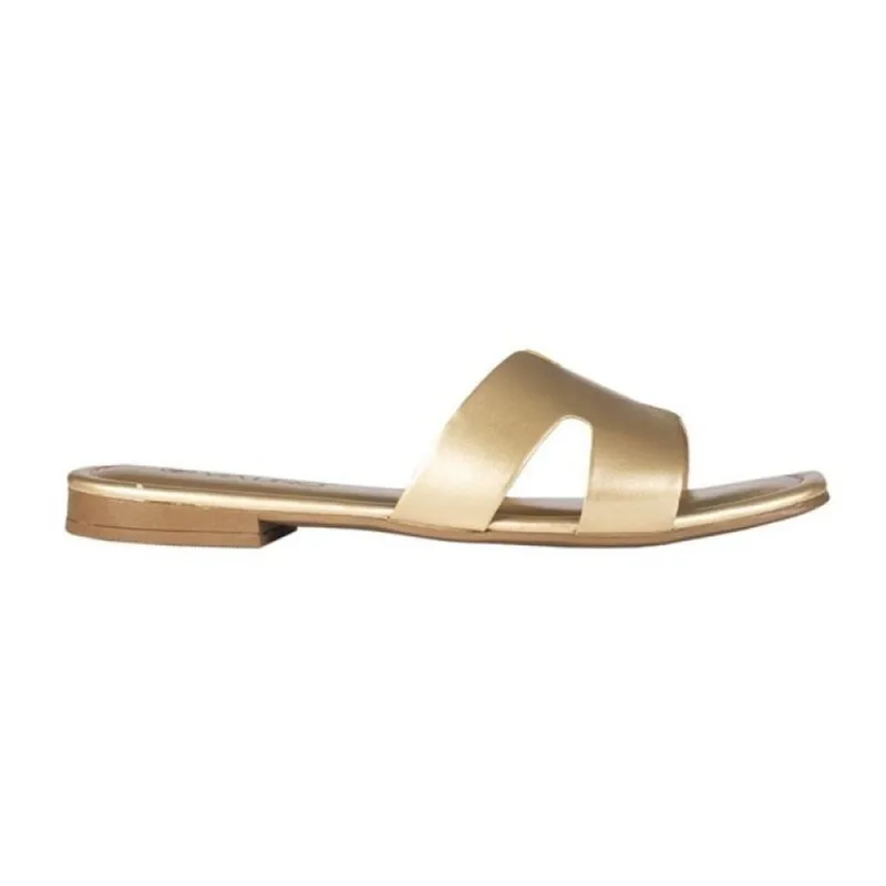Sandália Via Uno Rasteira Tira H 37 / Dourado
