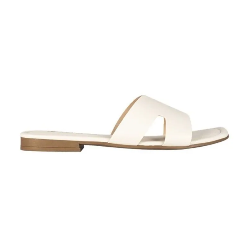 Sandália Via Uno Rasteira Tira H 38 / Off White