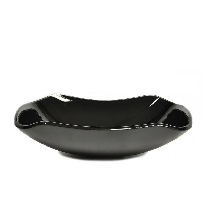 Cuba De Vidro Retangular Abaulada 45cm Preto