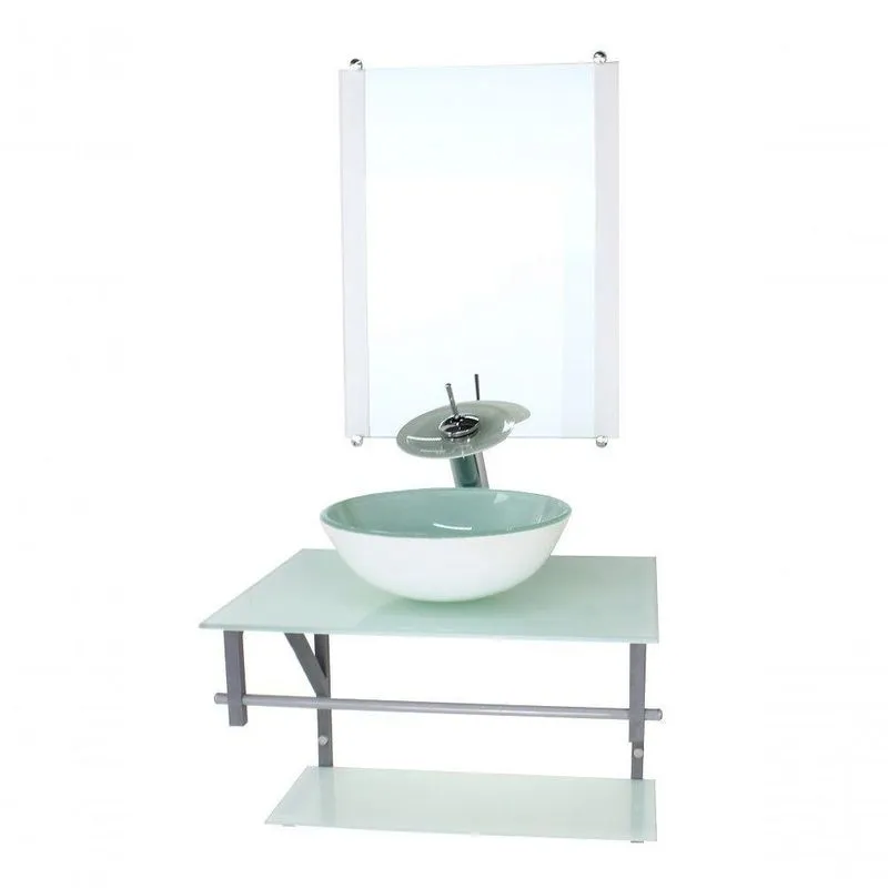 Gabinete Banheiro 60cm Cuba Redonda Branco Full
