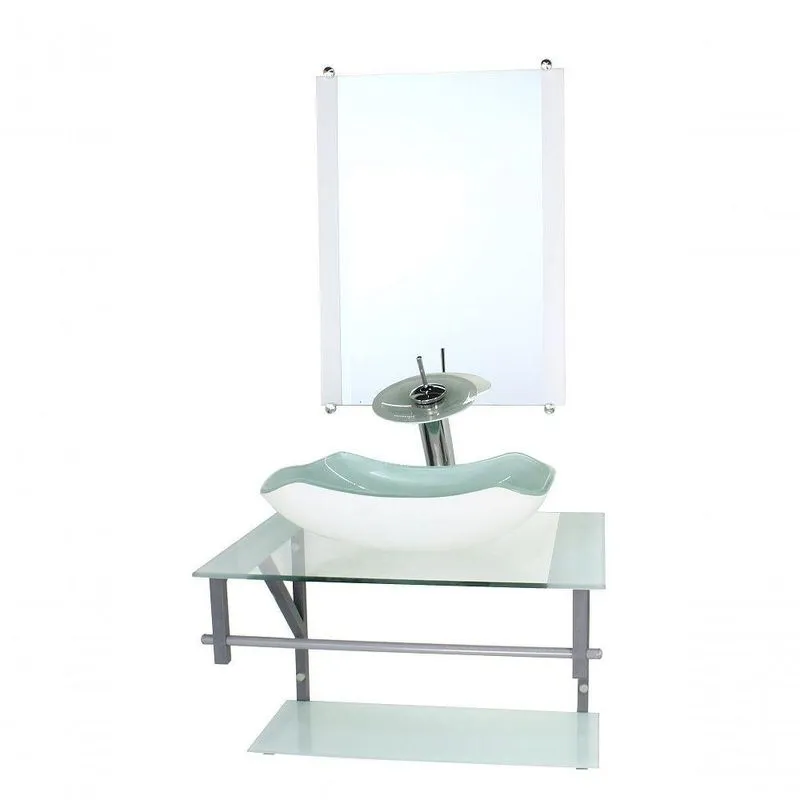 Gabinete Banheiro 60cm Cuba Abaulada Branco Com Torneira