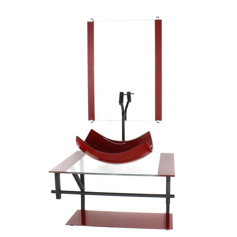 Gabinete Vidro Banheiro 60cm Ap Cuba Retangular Curvada