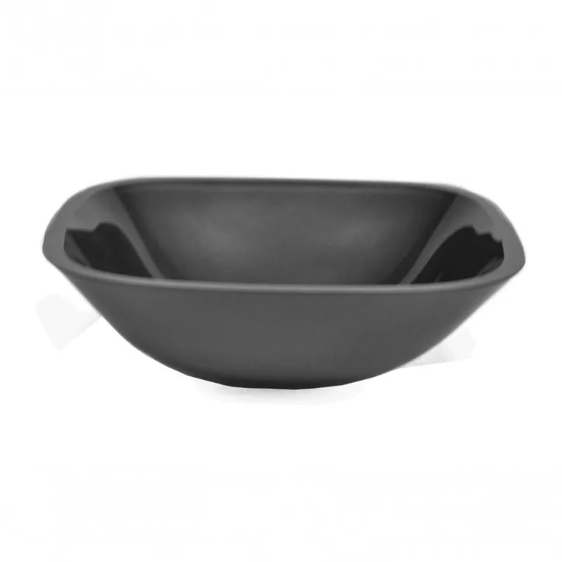 Cuba de Vidro Quadrada 35cm Preto