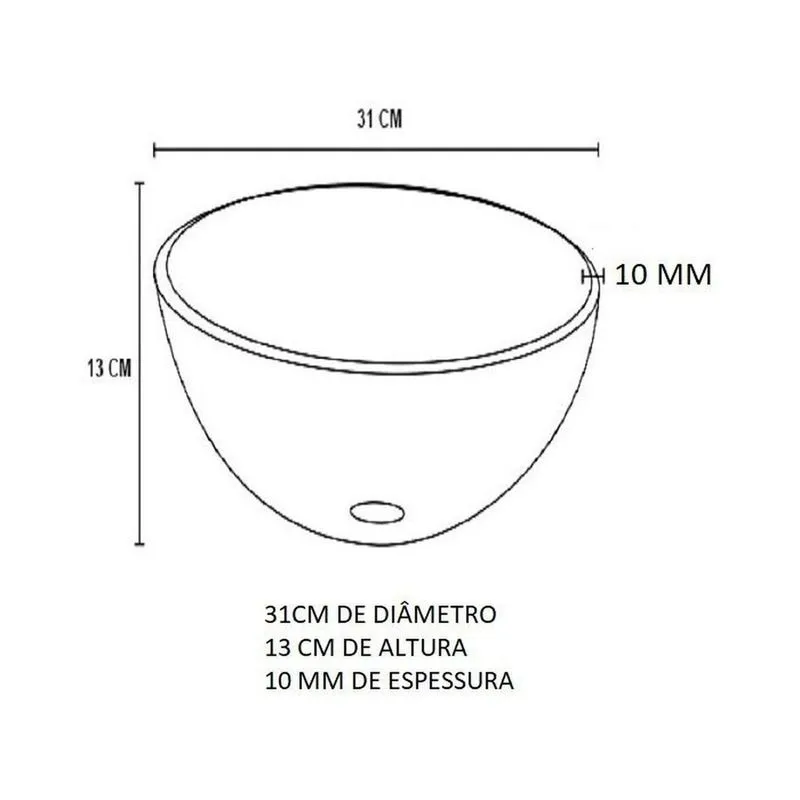 Kit Cuba De Vidro Redonda 1cm Com Tampo 40cm Full E Suporte Preto