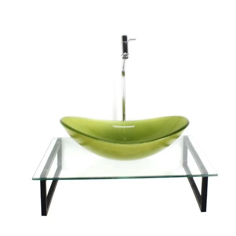 Kit Cuba Vidro Oval 10mm Verde Oliva Tampo 50cm Incolor E