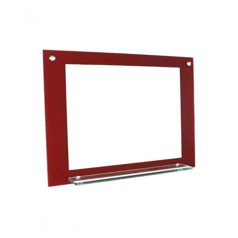 Espelho Para Banheiro Com Prateleira 50cm Vermelho Cereja