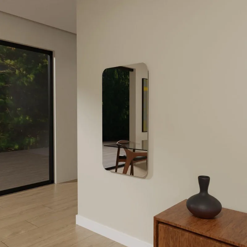 Espelho Orgânico 115cm X 55cm E09 Luxo Quarto Sala Banheiro