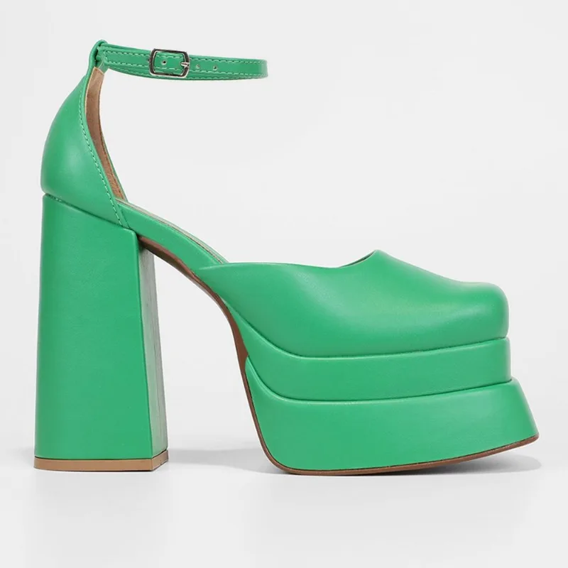 Scarpin Shoestock Meia Pata Plataforma Boneca - Feminino - Verde