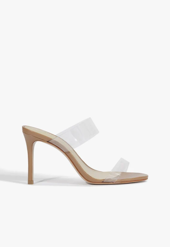 Ariella Leather Sandal 6 / Wood / Leather & Vinyl