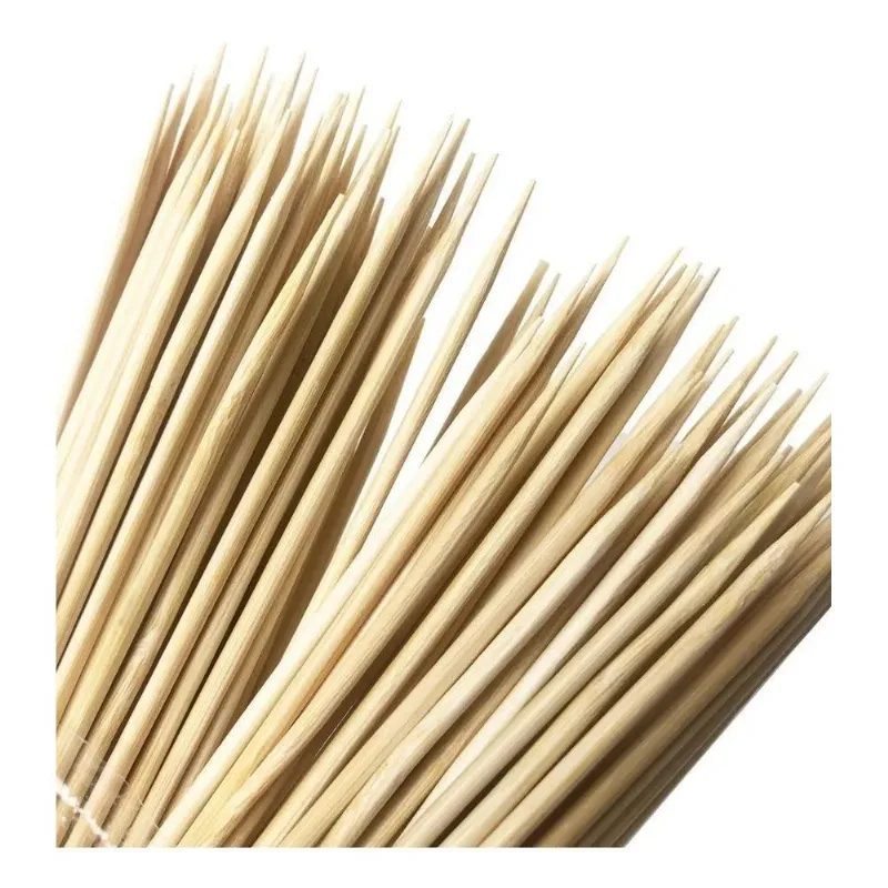 3x Espeto Palito Bambu Petisco 15cm Pct Com 500 Unid