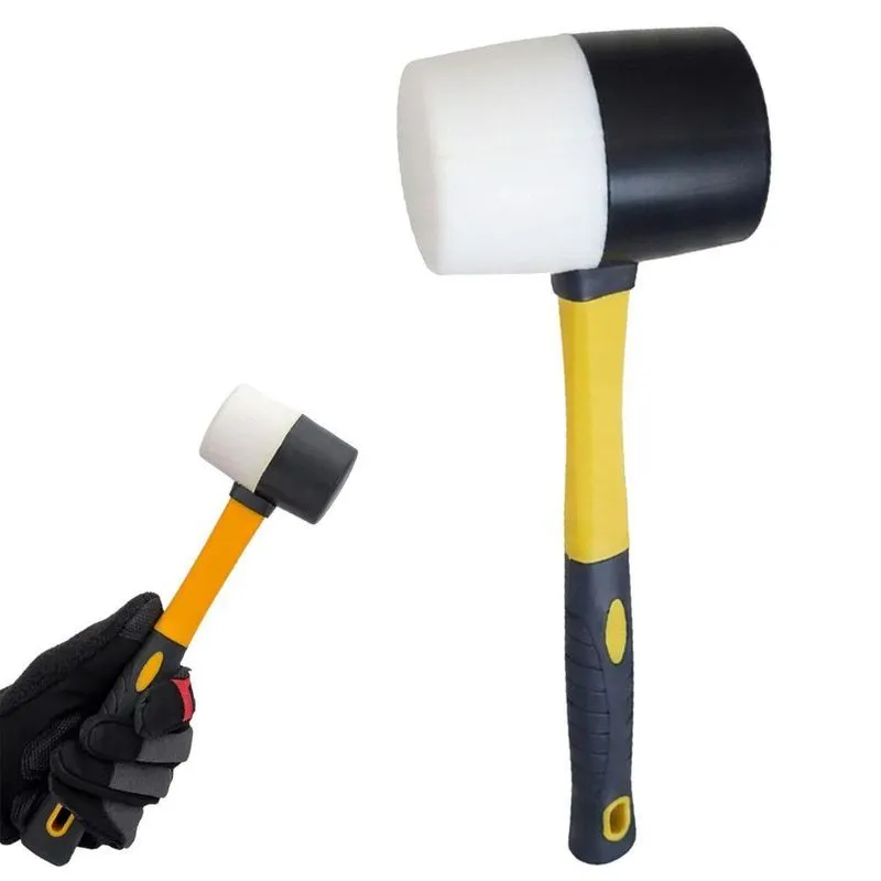 Martelo De Borracha Su-mart1 Assentar Azulejo Cabo Ergonômico Amarelo E Preto Leva Pra Malhar