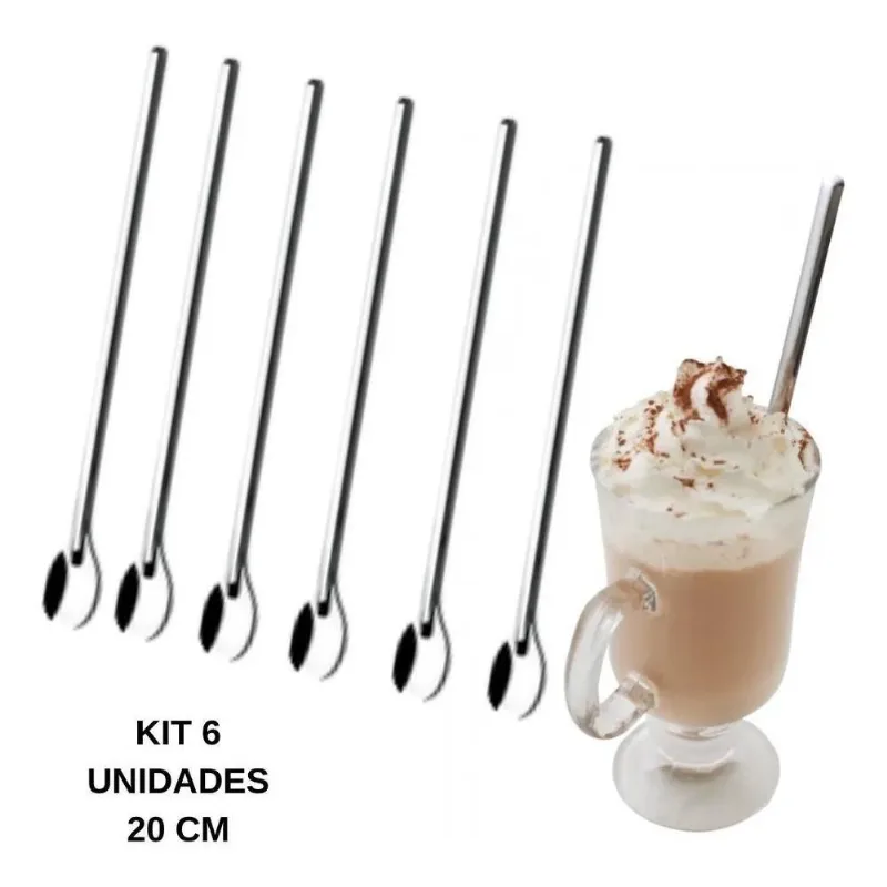 Kit 6 X Colher Bailarina Drinks Gin Mexedor Alta Qualidade C