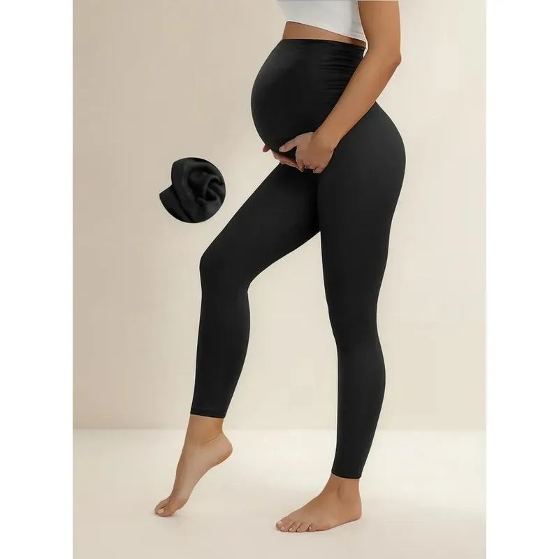 3x Legging Gestante Flanelada Peluciada Forrada Quentinha Mã
