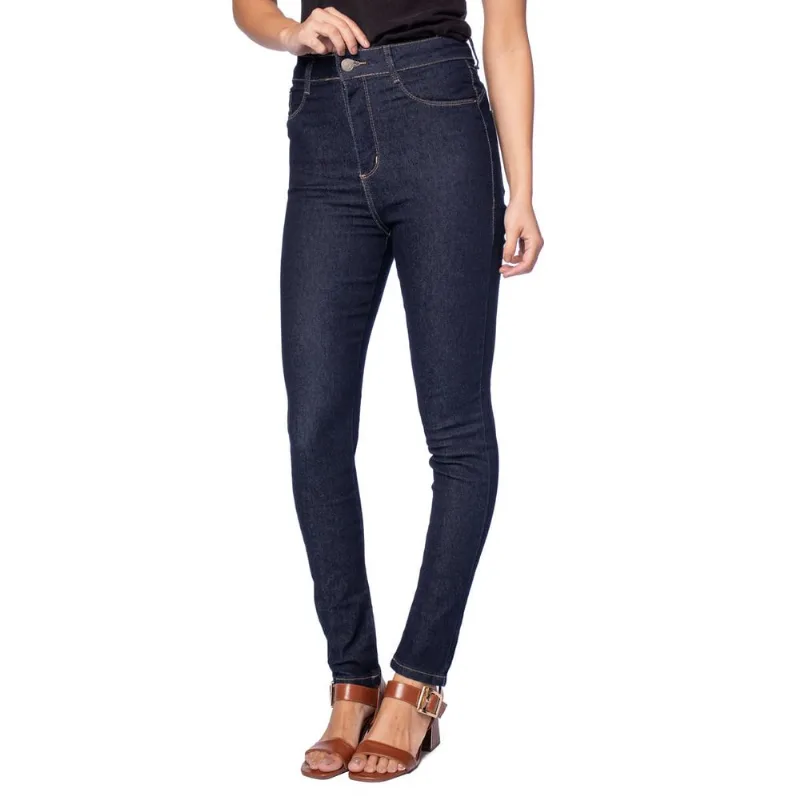 Calça Jeans Feminina Sawary Push Up Skinny Azul Escuro - 38