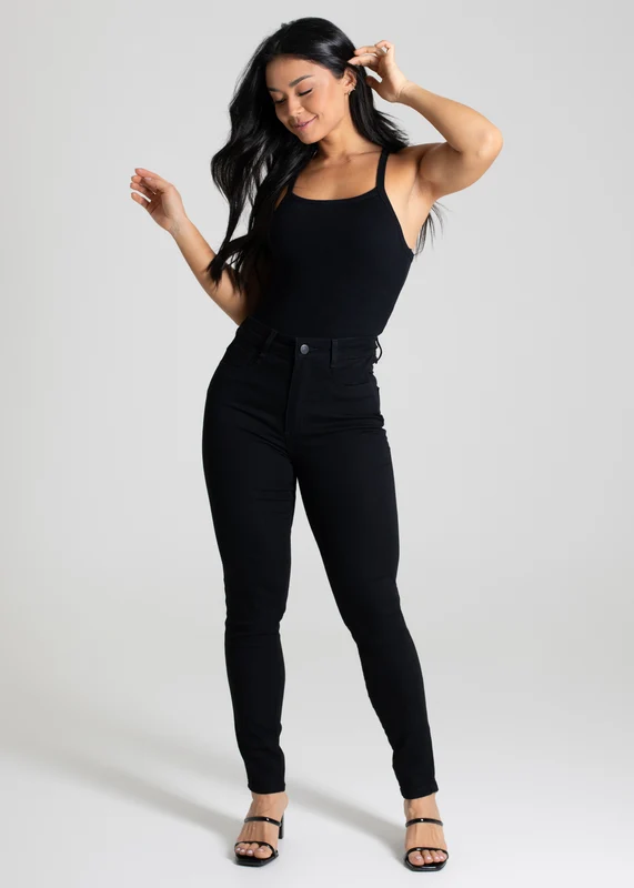 Calça Sarja Sawary Super Lipo - 264526 PRETO PRETO / 46