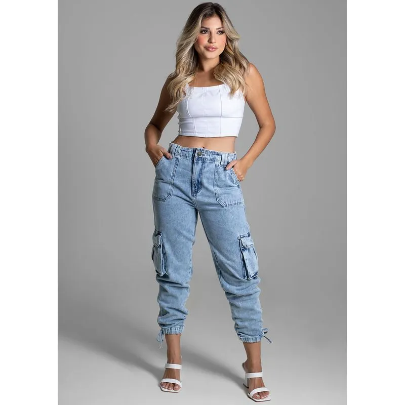 Calça Jeans Sawary Cargo - 273914