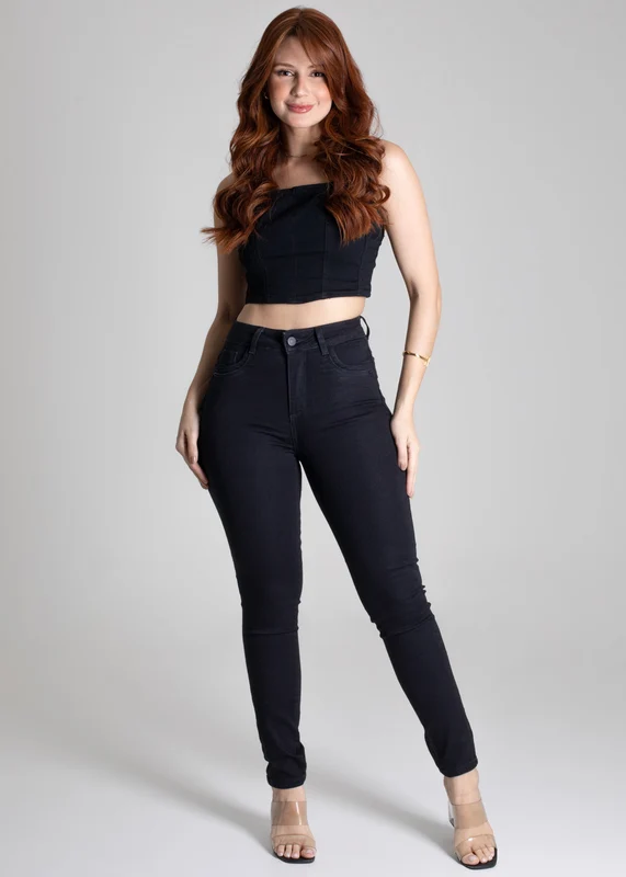 Calça Sarja Sawary Levanta Bumbum - 275004 PRETO PRETO / 46