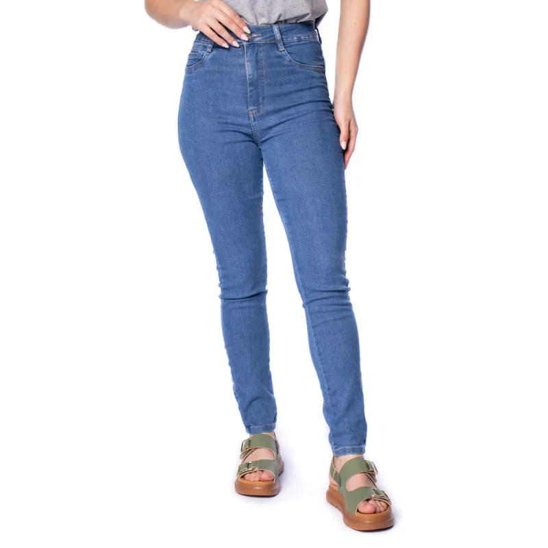 Calça Jeans Feminina Sawary Skinny Push Up Azul - 38