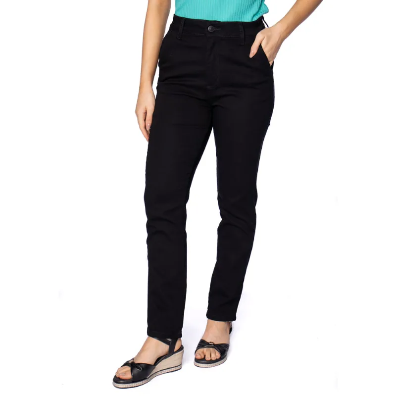 Calça de Sarja Feminina Sawary Reta Preto - 40