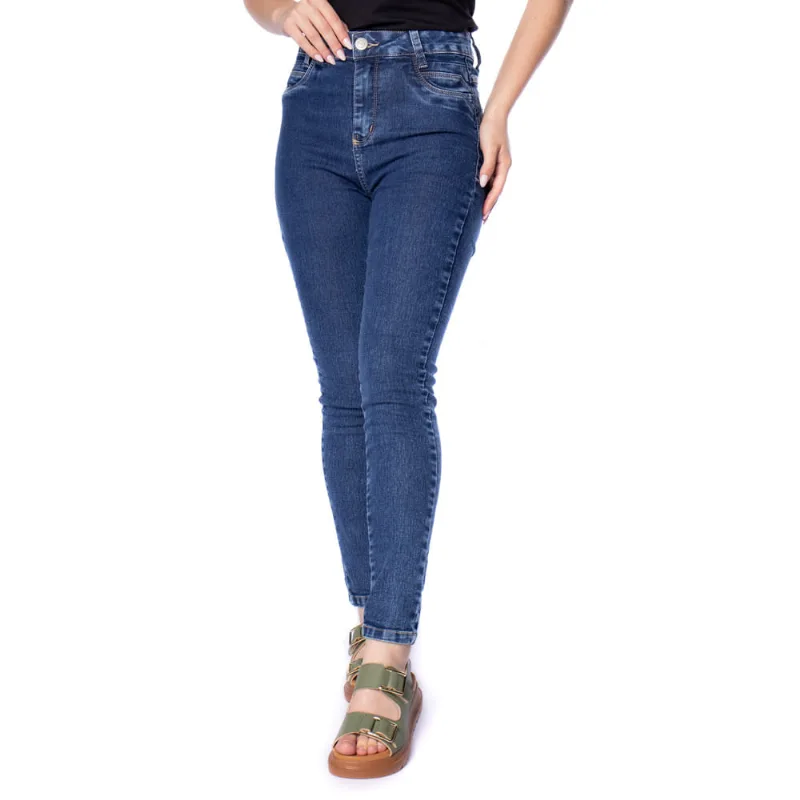 Calça Jeans Feminina Sawary Skinny Levanta Bumbum Azul - 42