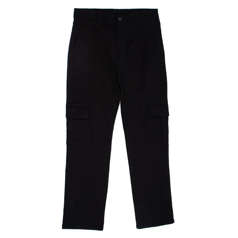 Calça Feminina Sawary Plus Size Cargo Sarja Preto - 50