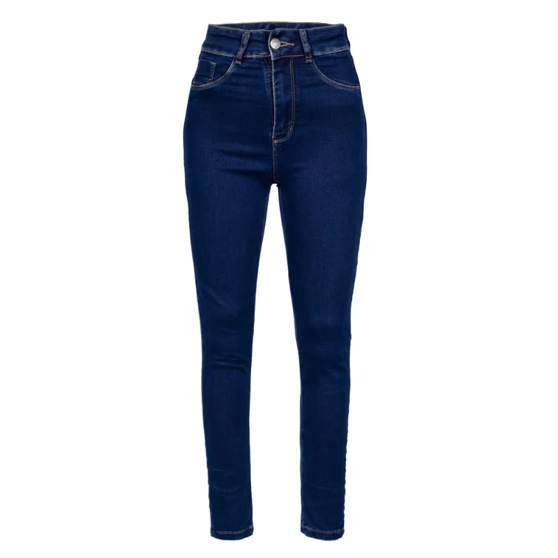 Calça Jeans Feminina Sawary Plush Up Azul Escuro - 40