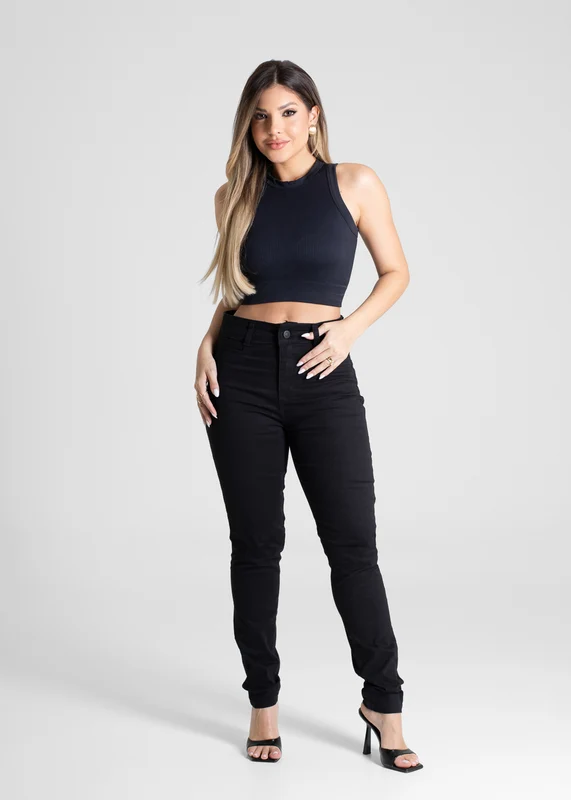 Calça Sarja Sawary Levanta Bumbum - 280572 PRETO PRETO / 38