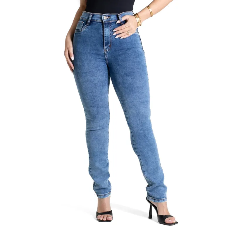 Calça Jeans Feminina Sawary Hot Pants Azul - 40