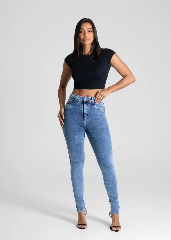 Calça Jeans Sawary Push Up - 281103 AZUL AZUL / 40