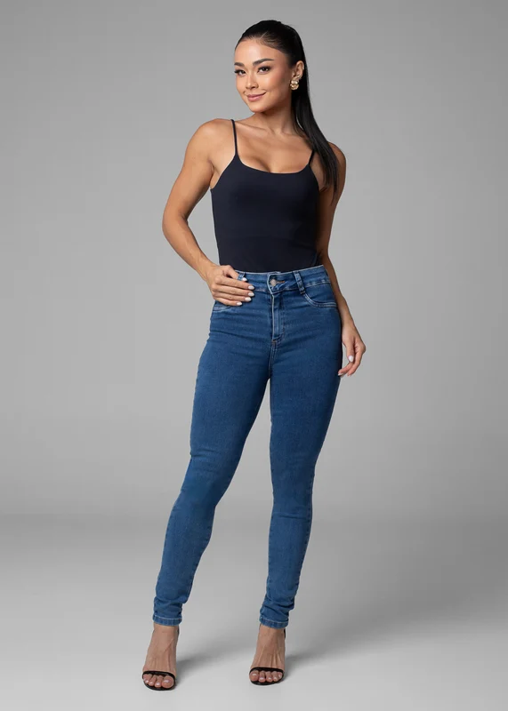 Calça Jeans Sawary Levanta Bumbum - 281468 AZUL AZUL / 46