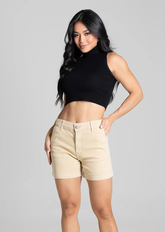 Shorts Sarja Sawary - 281687 AMARELO AMARELO / 44