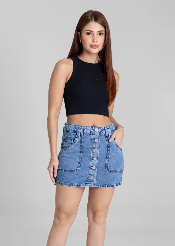 Saia Jeans Sawary - 281190 AZUL AZUL / 38